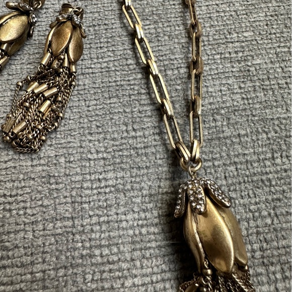 J. Crew Bloom Necklace and Earrings - Picture 4 of 9